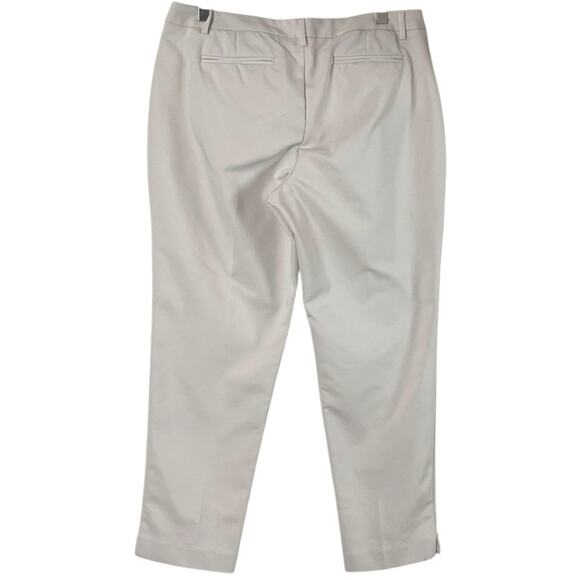Roz & Ali Dressbarn Ankle Crop Pants Slim Fit Mid Rise Cream Women’s Size 12 - Picture 4 of 11